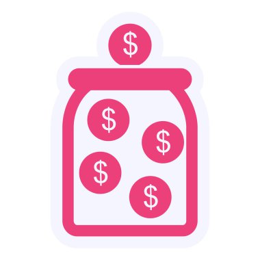 dollar sign icon, vector illustration. Savings 
