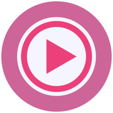 Oynayın. Web simgesi basit illüstrasyon 