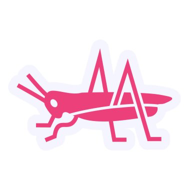 insect icon, Grasshopper simple illustration