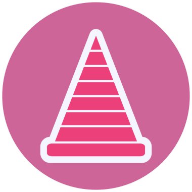 Trafik konisi. Web simgesi basit illüstrasyon