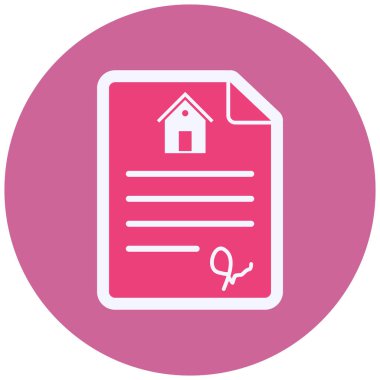 vector illustration of a simple Contract  icon