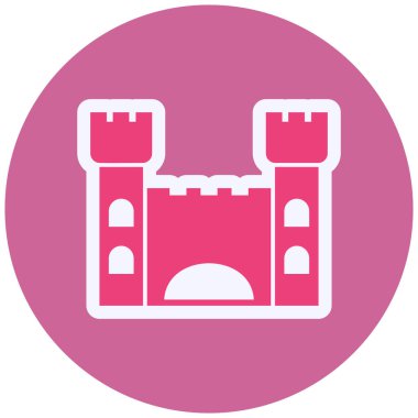 Şato. Web simgesi basit illüstrasyon 