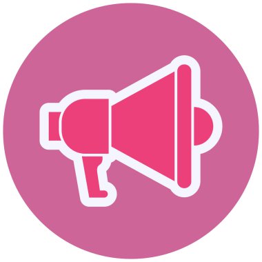 Megafon Vektör Kabartma Simgesi Tasarımı 