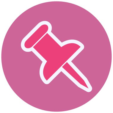 Push Pin Vector Glyph Icon Design