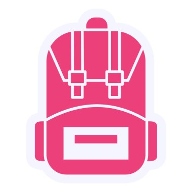 Sırt çantası. Web simgesi basit illüstrasyon