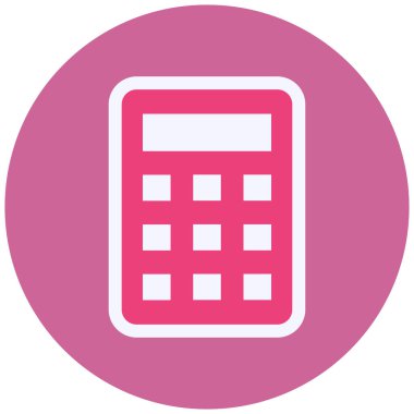 Hesap makinesi. Web simgesi basit illüstrasyon