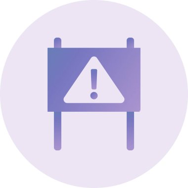 Tehlike Vektörü Kabartma Simgesi Tasarımı