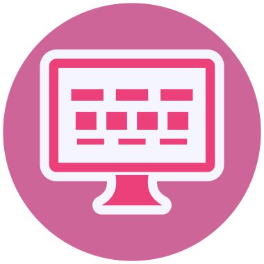 Ön taraf. Web simgesi basit illüstrasyon 