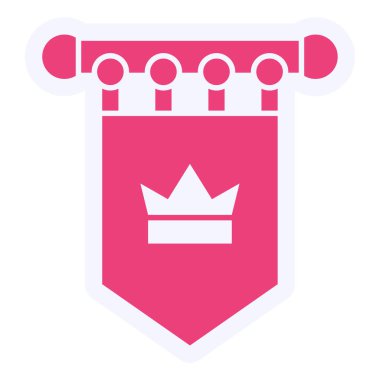 Bir bayrak simgesinin vektör illüstrasyonu