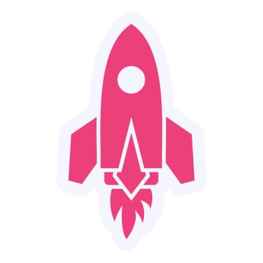 Roket. Web simgesi basit tasarım