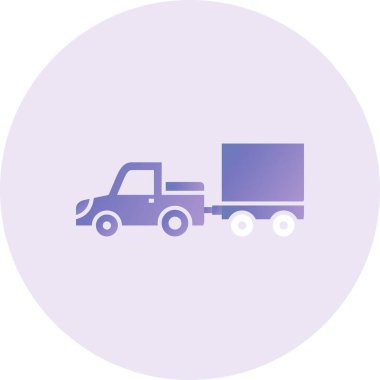 vector illustration of Baggage Truck