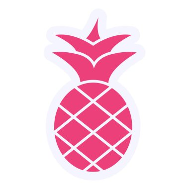 pineapple icon, simple illustration. flat design style