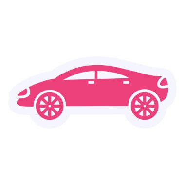 Spor araba ikonu vektör illüstrasyonu