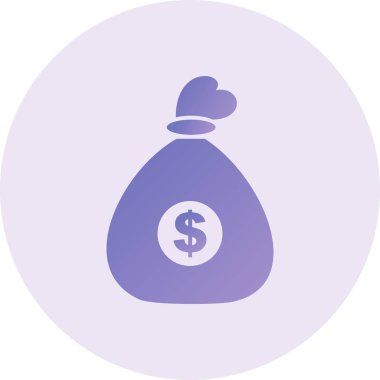 money bag icon, web icon illustration