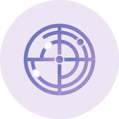 radar web simgesi vektör illüstrasyonu