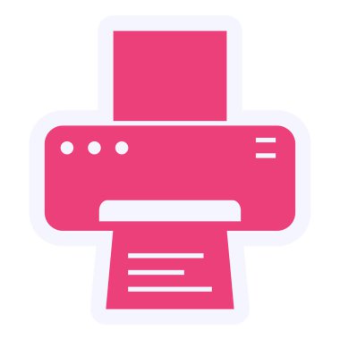 Yazıcı. Web simgesi basit tasarım