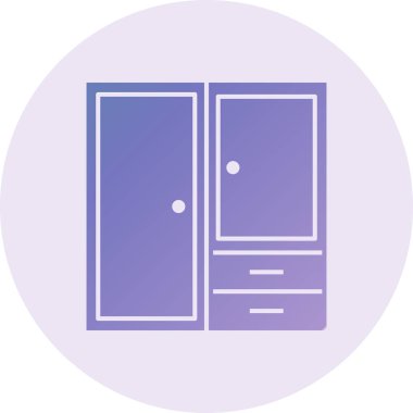 Wardrobe web icon vector illustration