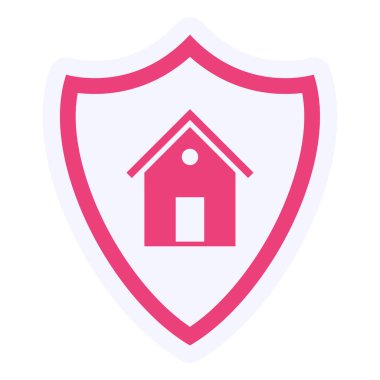 house security icon vector illustration. Protected House