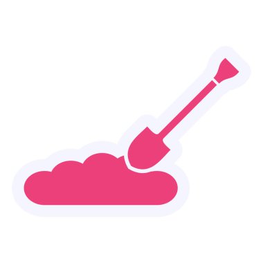 Kürek. Web simgesi basit illüstrasyon