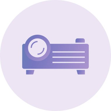 Projektör Vektör Şekil Simgesi Tasarımı