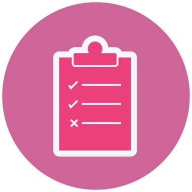 Kontrol listesi simgesi vektör illüstrasyonu