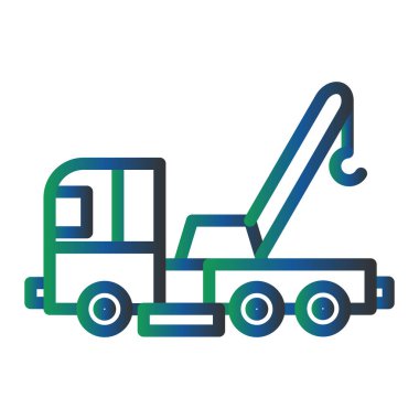  Tow Truck web icon vector illustration