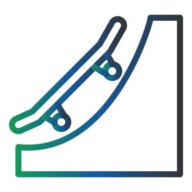 Rampa Vektörü Kabartma Simgesi Tasarımı