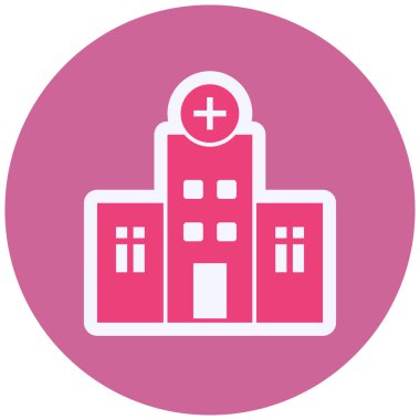 Hastane. Web simgesi basit illüstrasyon