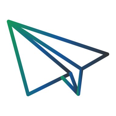 paper plane icon, simple web illustration