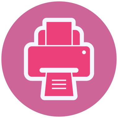 Yazıcı. Web simgesi basit tasarım