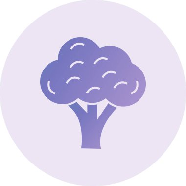 Brokoli Vektörü Kabartma Simgesi Tasarımı