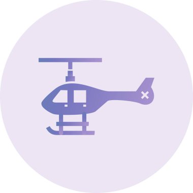 Helikopter. Web simgesi basit illüstrasyon