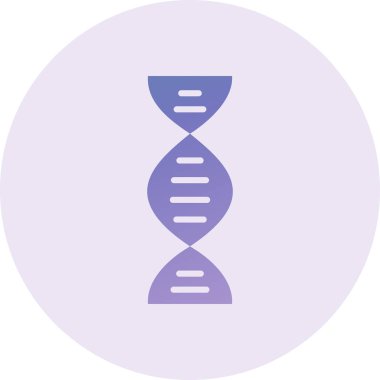 DNA düz vektör simgesi 