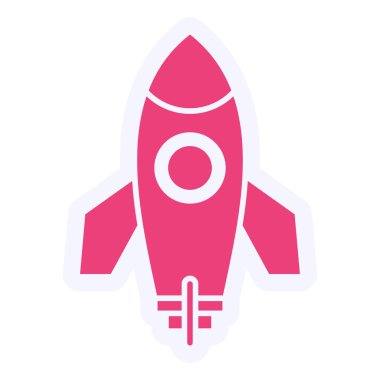 roket ikonu vektör illüstrasyonu