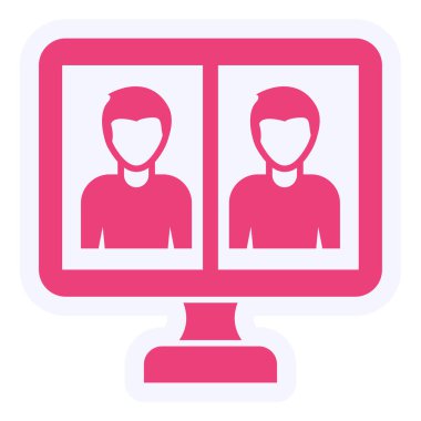 Meeting Vector Glyph Icon Design