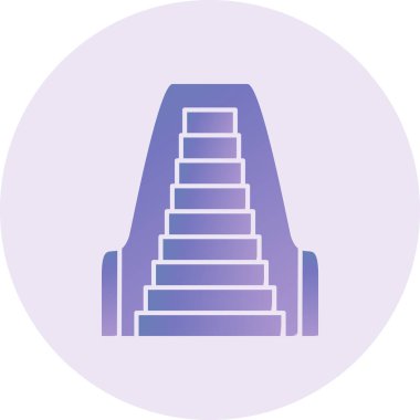 Yürüyen merdiven Simgesi, vektör illüstrasyonu