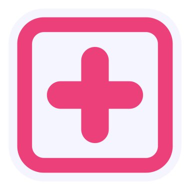 medical add cross icon, simple web illustration 