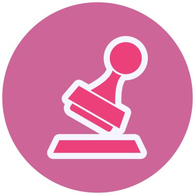 Damga. Web simgesi basit illüstrasyon