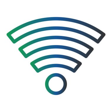 Kablosuz. Web simgesi basit illüstrasyon 