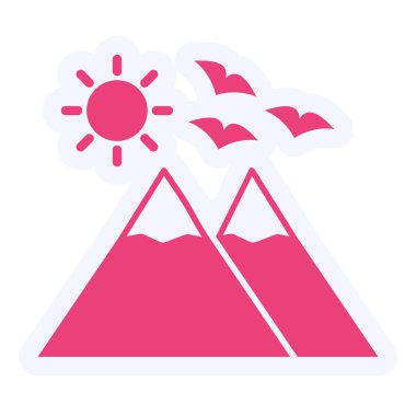 Dağ. Web simgesi basit tasarım