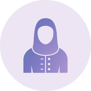 Muslim Female web icon vector illustration