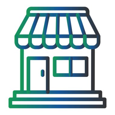 Dükkan. Web simgesi basit illüstrasyon