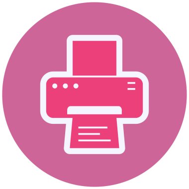 Yazıcı. Web simgesi basit tasarım