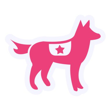 vector illustration of Police dog icon