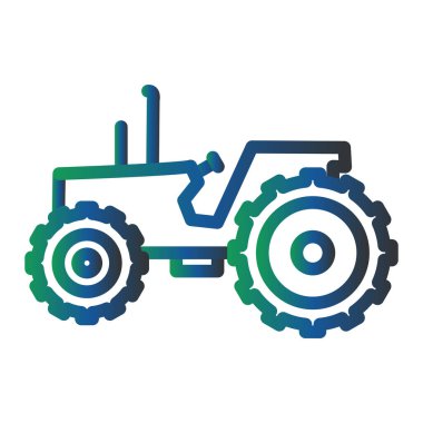 Traktör ağ simgesi vektör illüstrasyonu