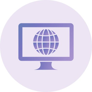 İnternet sitesi. Web simgesi basit illüstrasyon