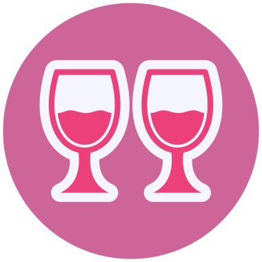 İçecekler Vektör Kabartma Simgesi Tasarımı