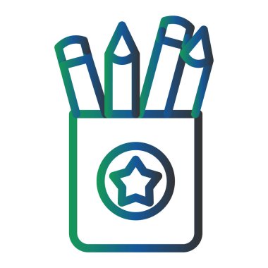 Kalem tutacağı. Web simgesi basit illüstrasyon