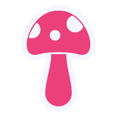 Mantar simgesinin vektör illüstrasyonu 