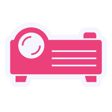 Projektör Vektör Şekil Simgesi Tasarımı